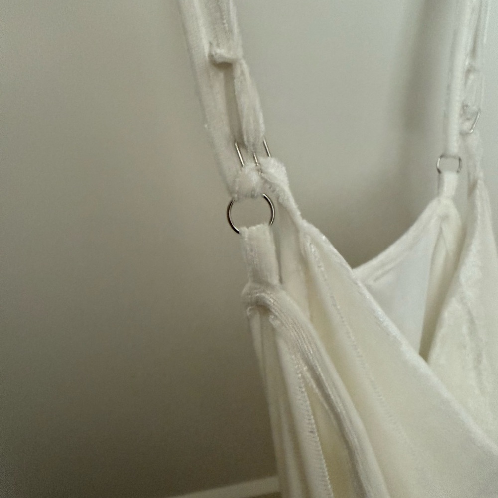 White strap dress.